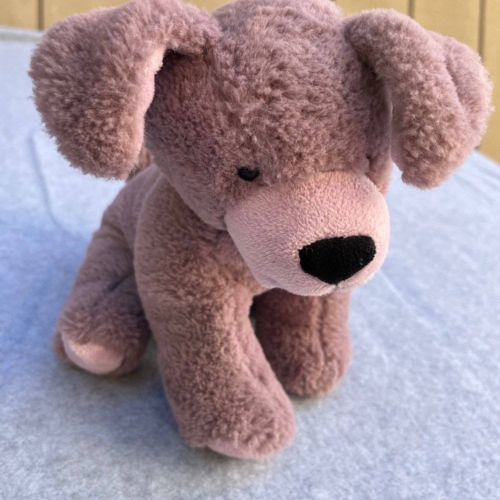 Gitzey Plush Puppy Dog Mauve Purple Pink Stuffed Animal Floppy Ears 9.5 Inch